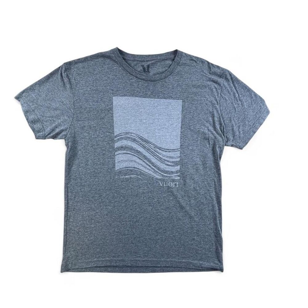 Vuori Gray Wave Graphic Performance T-Shirt Men’s Size Medium Activewear